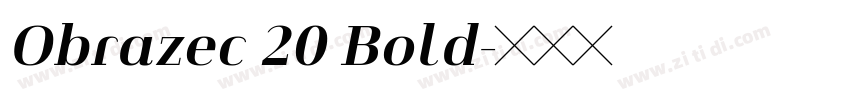 Obrazec 20 Bold字体转换